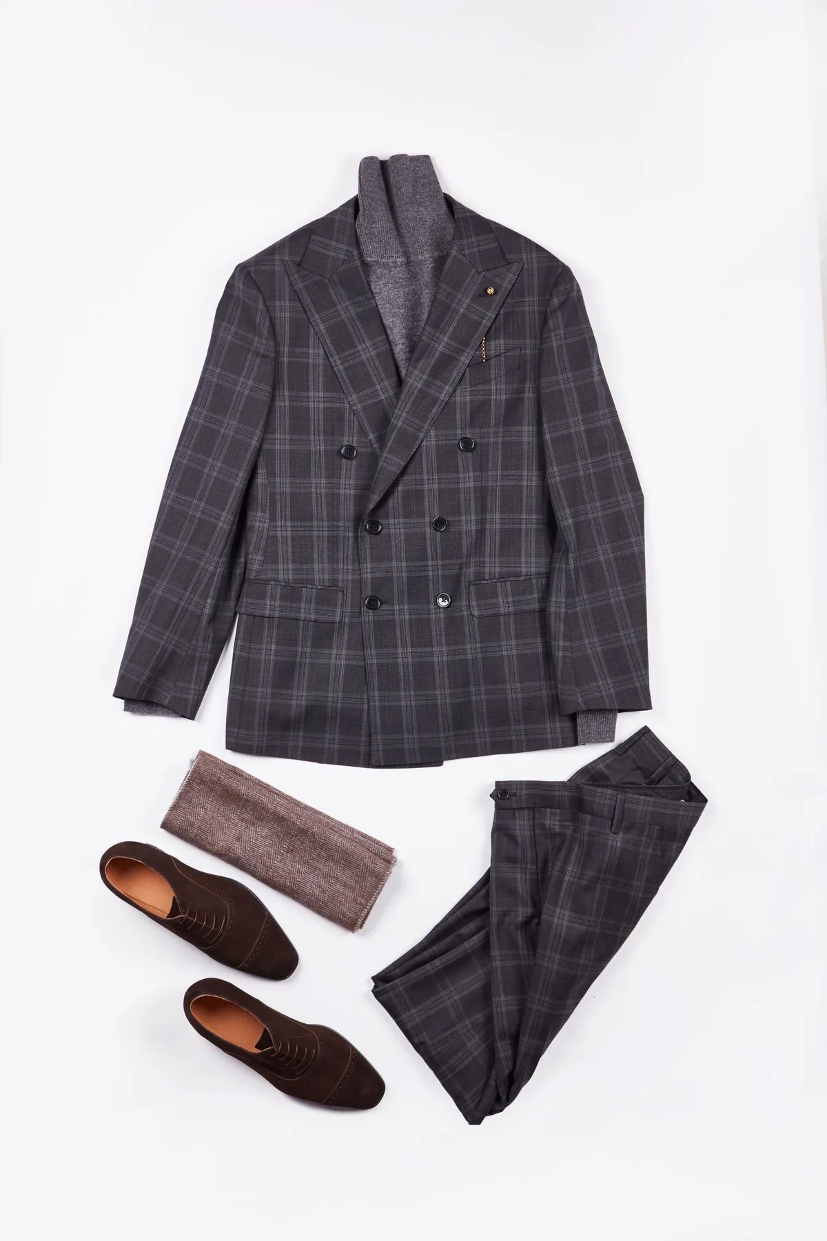 Gray Herringbone Blazer