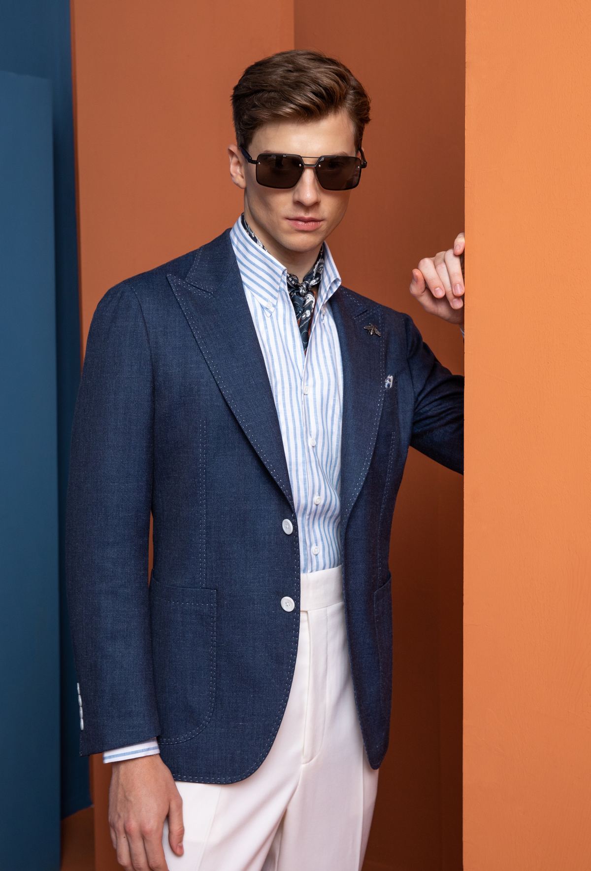 Navy Blazer -- Close-Up