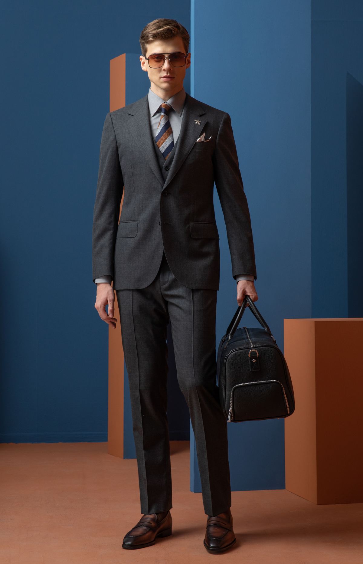 Navy Suit -- Front View